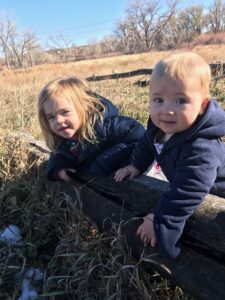 Children interacting with nature